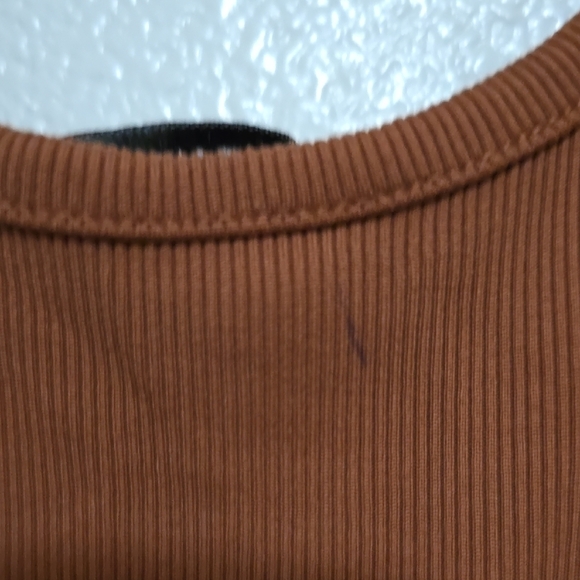 Women's Navy and Brown Jumpsuit - Picture 7 of 11